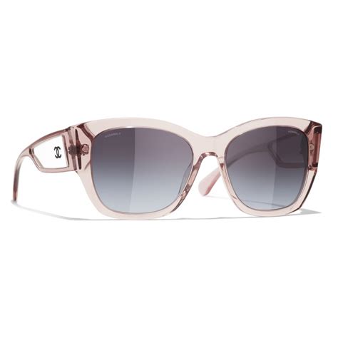 butterfly sunglasses transparent light pink chanel prezzo|CHANEL .